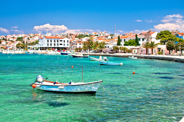 Novalja, island of Pag. Town of Novalja colorful waterfront view