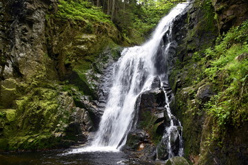 Wodospad Kamieńczyka w Karkonoszach. Karkonoski Park Narodowy