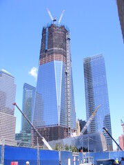 One World Trade Center under construction in New York City August 2011