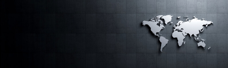 MAPA ŚWIATA CIEMNE TŁO ELEGANCKA 