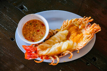 Grilled Shrimp served on Plate