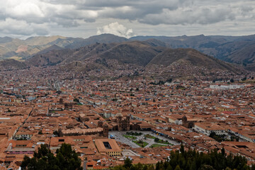 Panorama Cuzco z Sacsayhuaman