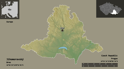 Jihomoravský, region of Czech Republic,. Previews. Relief