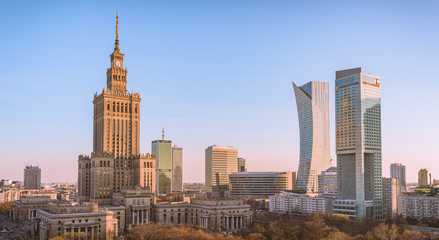 warsaw city skyline poland
