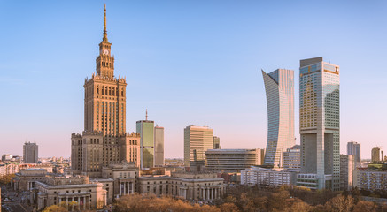 warsaw city skyline poland
