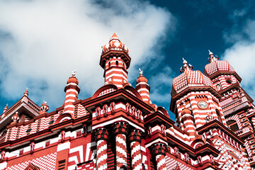 Red mosque, fabulous Arab architecture.