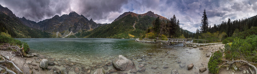 Panorama Morskie Oko 360 - Tatry Wysokie jesień burza