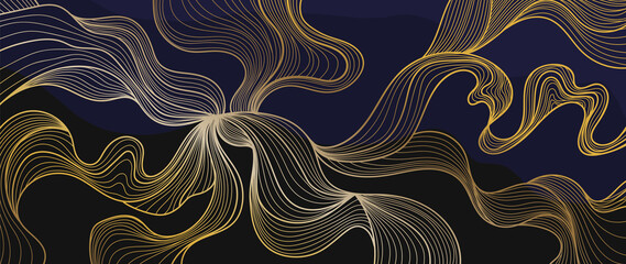 Luksusowe tło, granat i złoto