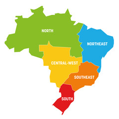 Brazil - map of regions