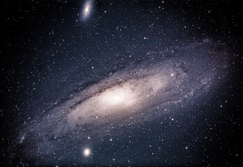 Andromeda galaxy in space