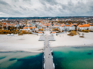 Sopot pier shot from the air