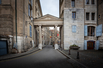 Arch between Promenade de la Treille and Geneva Old Town Streets - Geneva, Switzerland