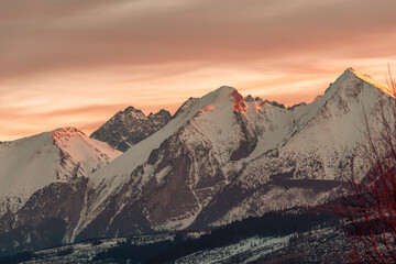 Łapszanka, zachód słońca.