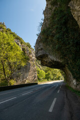 Mountain road in Pyrenees France.