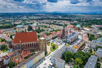 Centrum Nysy z lotu ptaka.