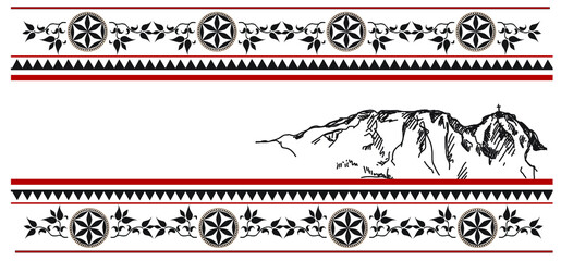 Góry, góralski, zakopane, i love zakopane, tatry, giewont, kartka świąteczna, wesołych świąt , folklor 