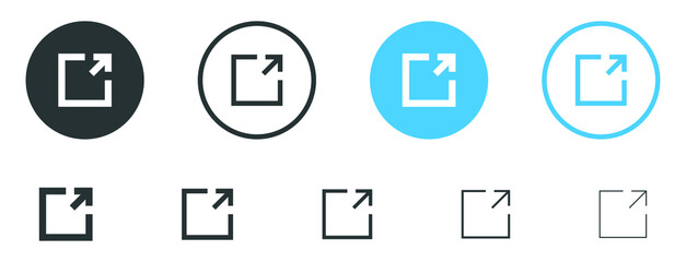 page open new window icon, External Link Icon symbol, open another tab icon button