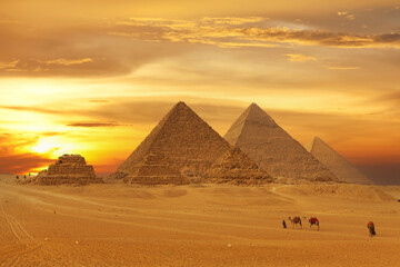 Egyptian pyramids in Giza a wonder of the world