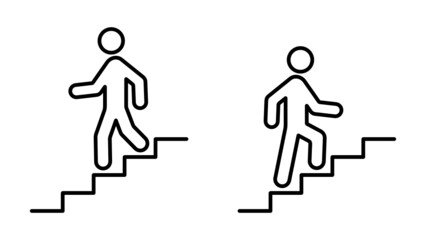 ikona człowieka na schodach