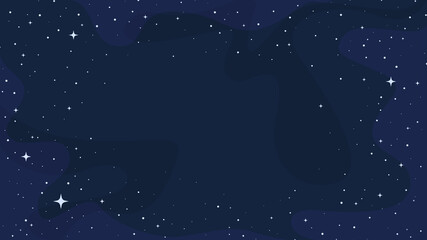 Outer space. Cosmos with stars background with copy space, deep space vector illustration