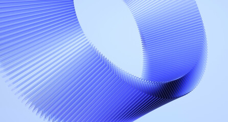 Circle made of glass shapes. 3d rendering.