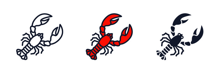 lobster icon symbol template for graphic and web design collection logo vector illustration