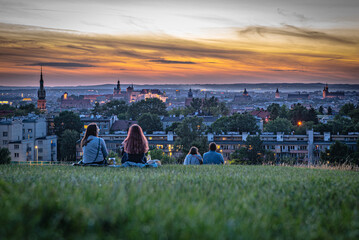 Widok z Kopca Krakusa - Kraków, Polska