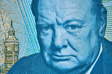 banknot, 5 funtów brytyjskich w przybliżeniu , banknote, 5 British pounds approximately