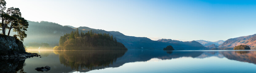 Derwentwater lake panorama in Lake District, Cumbria. England