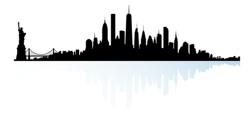Vector illustration of New York City skyline