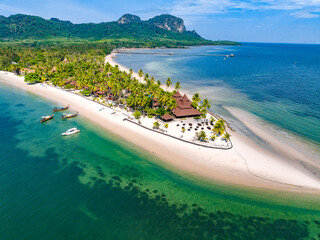 Aerial view of koh Mook or koh Muk island, in Trang, Thailand