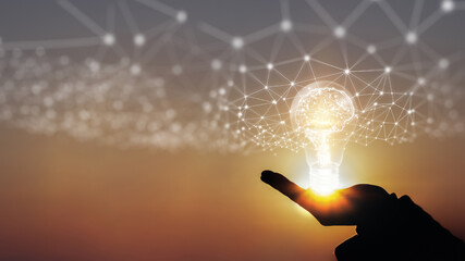 creative idea.Concept of idea and innovation 