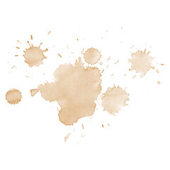 Coffee stains isolated on a transparent background. Royalty high-quality free stock PNG image of Coffee and Tea Stains Left by Cup Bottoms. Round coffee stain isolated, cafe stain fleck drink beverage