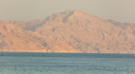 Rocky coast of an island in the Red Sea