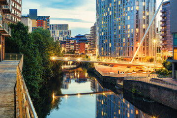 Manchester city center, England