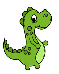 Cute Colored Dinosaur