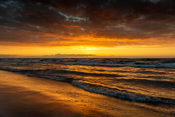 Zachód słońca nad Morzem Bałtyckim w Rogowie / Sunset over the Baltic Sea in Rogowo