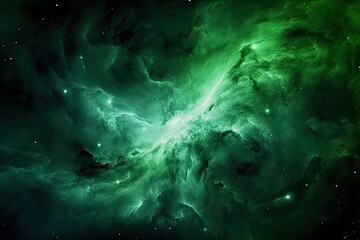 Sky galaxy outer space nebula, thousand stars and green galaxy combination with various fractal ideas