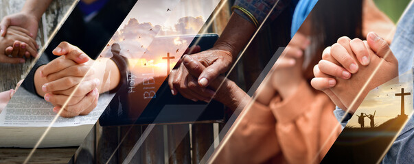 Christian Religion concept background. card design template. 