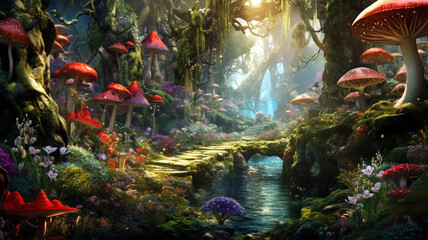 ai generated fantasy forest