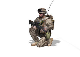soldier in combat