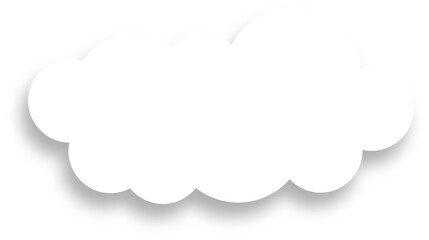 White Cloud with Shadow Design Element 