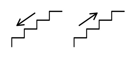 schody ikona na białym tle