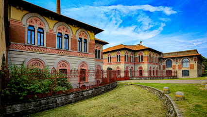 Crespi d'Adda is a village in northern Italian and hamlet (frazione) of Capriate San Gervasio, a municipality in the province of Bergamo, Lombardy. It is a historic settlement and an outstanding examp