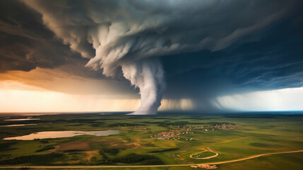 Photo a mesmerizing sight of a tornado 
