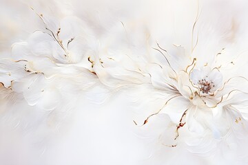 Białe tło kwiatowe. Generative AI