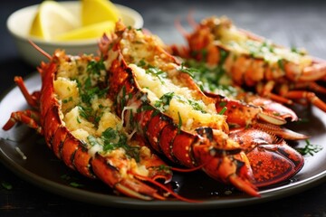grilled lobster with garlic butter sauce nearby