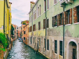 Houses and streets of the historical part of Venice.