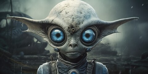 artystyczna sztuka komputerowa kosmitów naszych przybyszy z kosmosu, ufo