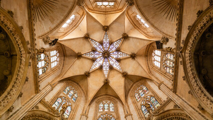 Art on the ceiling of the Cathedral of Burgos, the most beautiful in the world